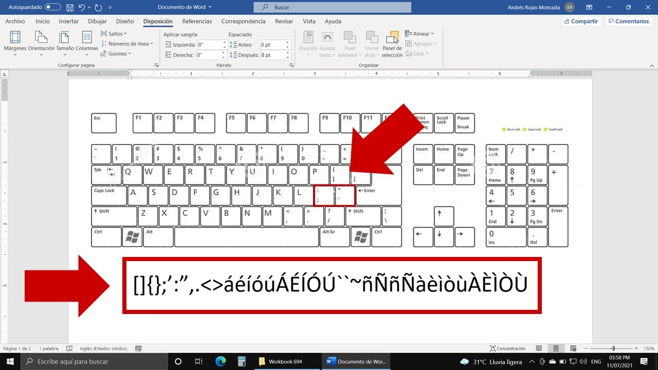 Cómo configurar teclado en español si las teclas están en inglés