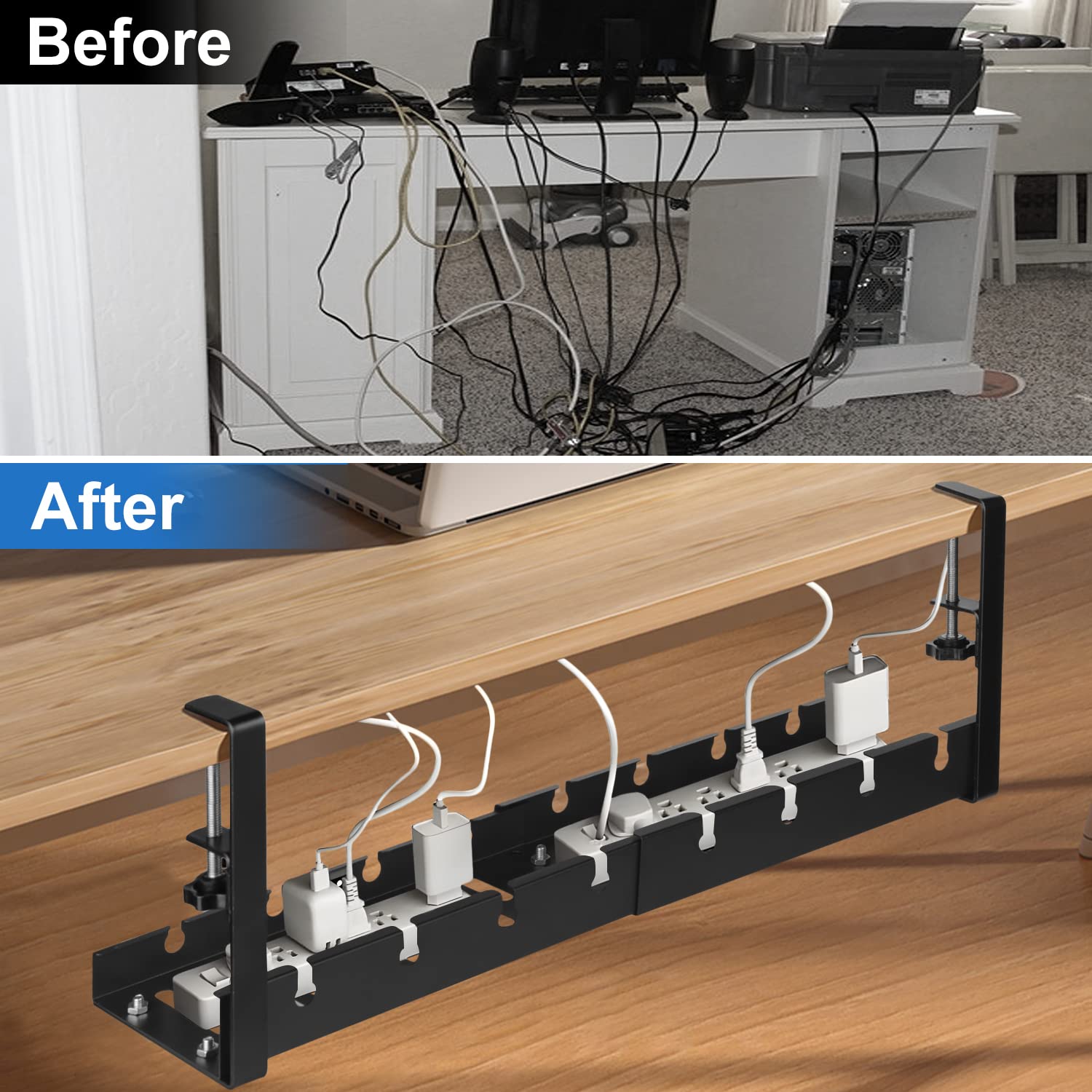 Cómo organizar cables debajo del escritorio (Cable Management)