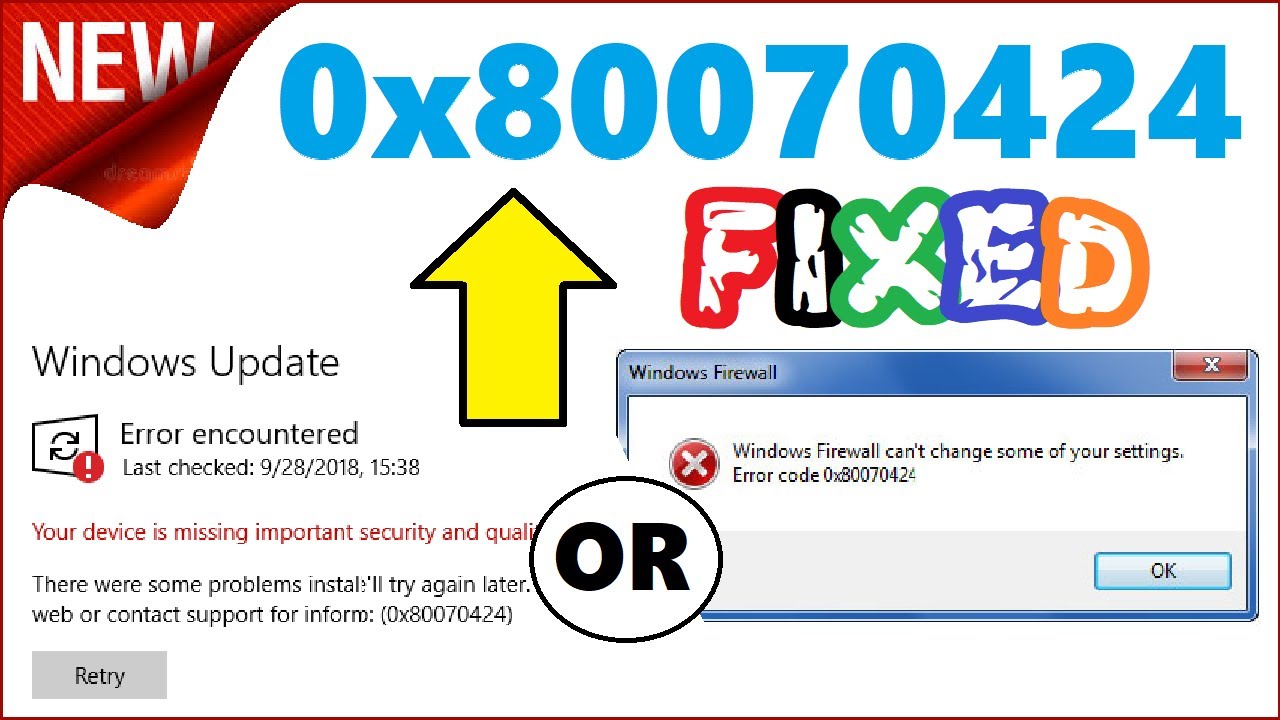 Solucionar error 0x80070424 en Firewall de Windows