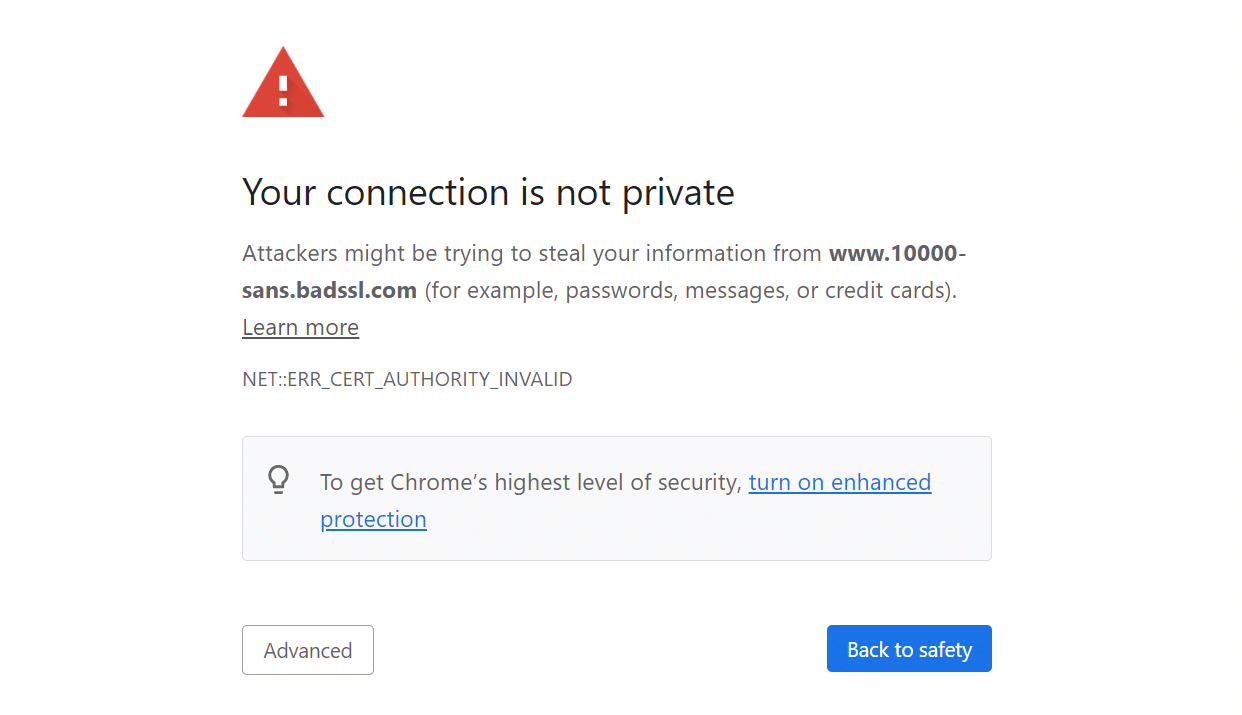 Solucionar error de certificado SSL en navegador por fecha/hora