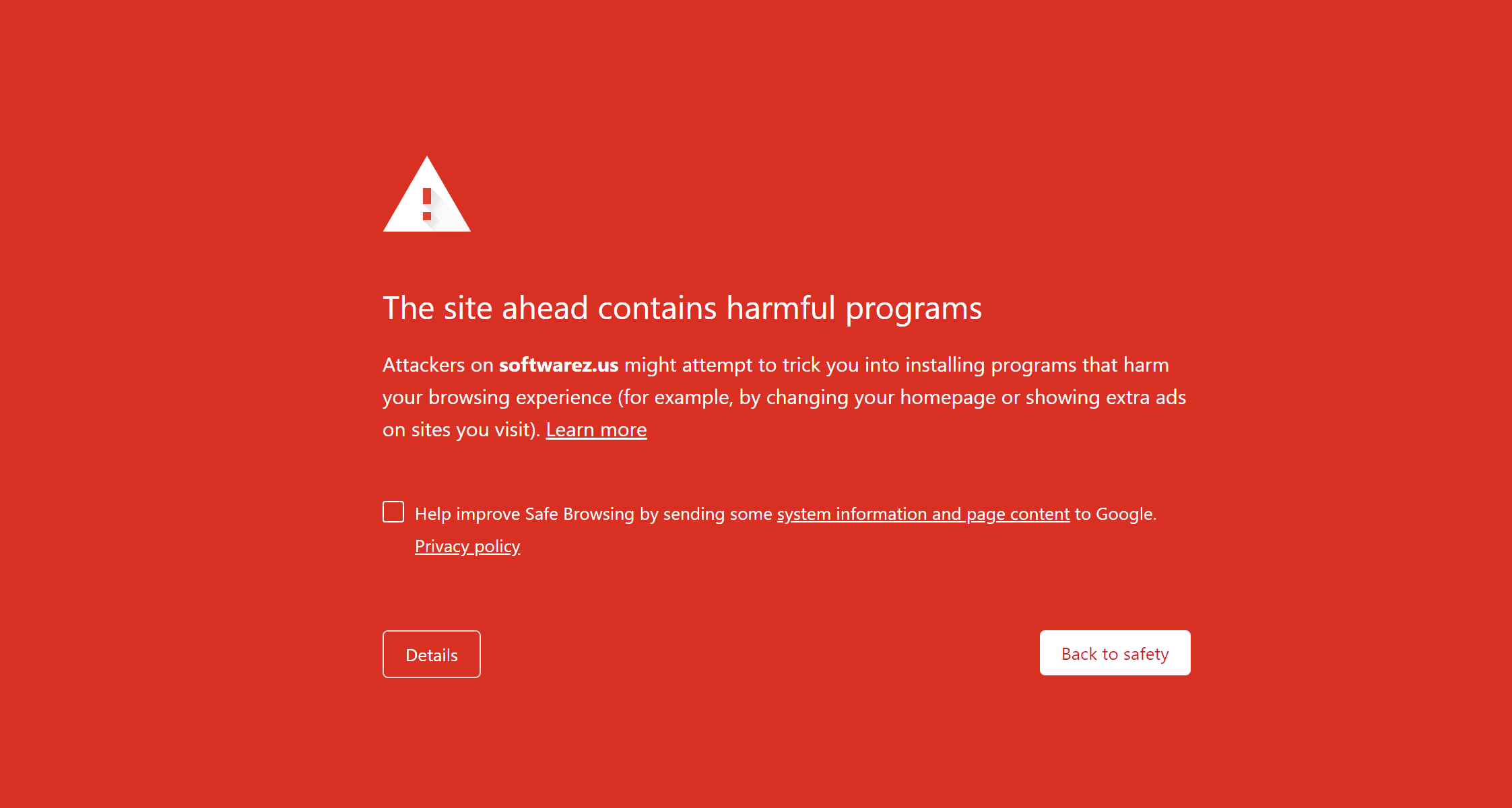 Solucionar error «Sitio engañoso» en Google Chrome