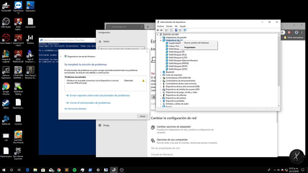 Solucionar error «Windows no puede comunicarse con el dispositivo o recurso»