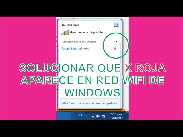 Solucionar icono de WiFi con cruz roja o asterisco